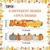 Haooryx 72PCS Happy Thanksgiving Fall Bulletin Board Borders Sticker Turkey