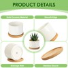 ZOUTOG 12 Pack Ceramic Succulent Pots,4 Inch Plant Pots,Succulent Planters