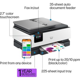 HP OfficeJet Pro 8139e Wireless All-in-One Color Inkjet Printer Scan Copy Fax