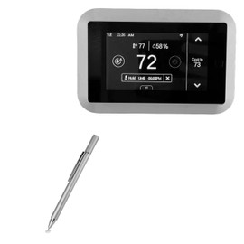 BoxWave Stylus Pen Compatible with Solace Wi-Fi Touch Screen Thermostat Prime - FineTouch Capacitive Stylus, Super Precise Stylus Pen - Metallic Silver