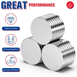 Niuknow 20 Pcs Strong Rare Earth Magnet, 20x3 mm Neodynium Magnets Heavy Duty, Round Disc Magnet, Small Refrigerator Magnets for Office, Cabinets, Kitchen, Classroom