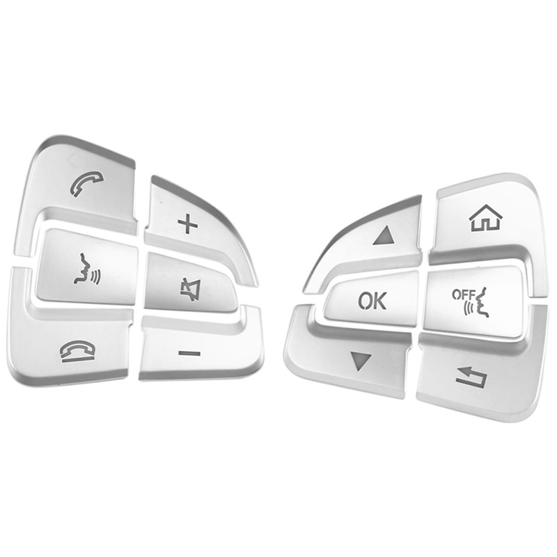 Liseng Pack of 12 Car Styling Steering Wheel Buttons Covers