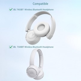 T450 Ear Pads Replacement Compatible with JBL T450BT T500BT T450 BT T500 BT Wireless Bluetooth Headphones Ear Pads Cushions (Protein Leather/Memory Foam)