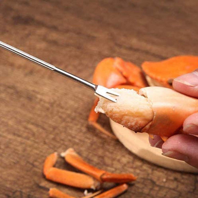 Artcom 7 Piece Seafood Tools Set - 2 Crab Crackers,