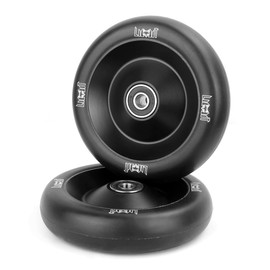Limit Pro - Ruedas para patinete de 110 x 26 mm, 2 unidades de ancho extra transparente, poliuretano blanco de alta resistencia y rodamientos ABEC-9 de núcleo de metal de aluminio, instalados para