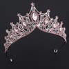 Zuzer Women's Pink Wedding Tiara Crystals Princess Crown, Crystal Tiara