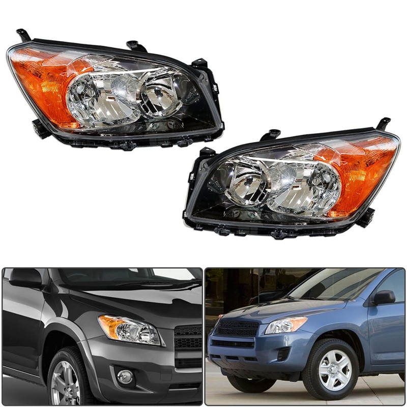 labwork Replacement for 2009-2012 Toyota Rav4 Black Projector Headlight Assembly