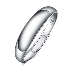 Infinite U Fashion 925 Sterling Silver Plated with Platinum Classical Love Couples/lovers Adjustable Rings for Engagement Wedding. -Male/Female/Couples Options (Female)