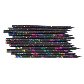12 Pcs Blackwood HB Pencil Inlaid Rhinestone Writing Drawing Accessories