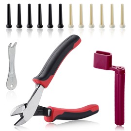 SPEEDWOX 15Pcs Guitar String Cutter Wire Cutters Mini Diagonal Pliers Guitar String Winder Guitar Pin Puller Guitar Bridge Pins Pegs Hand Tools Small Pliers Guitar Repair Kit for Musical Instruments