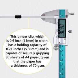 Ykimok 120Pcs Mini Binder Clips, 5/8 inch(15mm), Paper Clamps Small Size for Office Supplies, Black