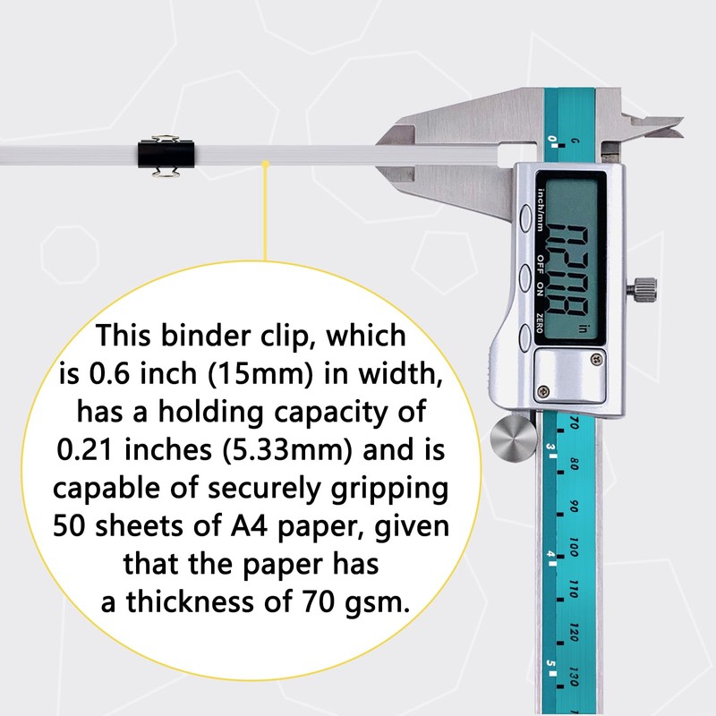 Ykimok 120Pcs Mini Binder Clips, 5/8 inch(15mm), Paper Clamps Small