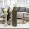 Elements 4.53x4.53x13.98 Inch Textured Ceramic Cylinder Vase, Black and White