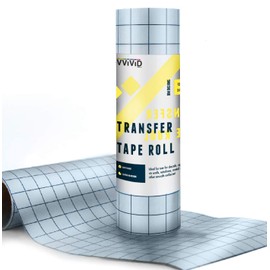 VViViD Transparent Medium Tack Vinyl Transfer Roll w/Grid for Signage, Crafts & Decals (7ft x 12in)