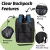 HIMZ WARRIOR Clear Backpack Heavy Duty with Detachable 14” Laptop