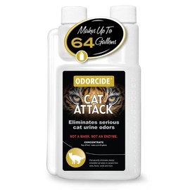 Odorcide Cat Attack Concentrate Odor Eliminator - Cat Urine Remover for Carpet & Upholstery - Litter Box Odor Eliminator - 16 oz
