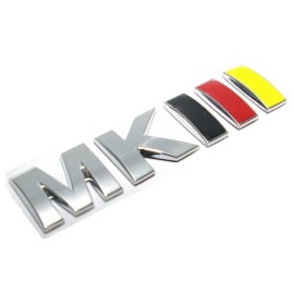 DSX Rear Trunk Badge emblem " MKIII " GERMAN FLAG COLORS for VW Golf Jetta Vento MK3