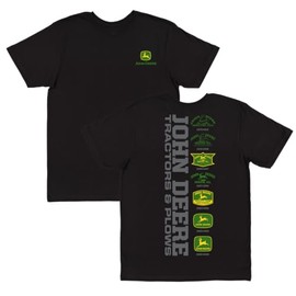 John Deere Men's Jd Vintage Logo Tee-Black-Xx-Large