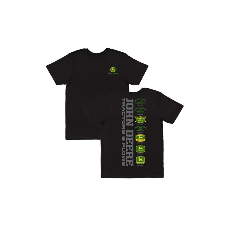 John Deere Men's Jd Vintage Logo Tee-Black-Xx-Large