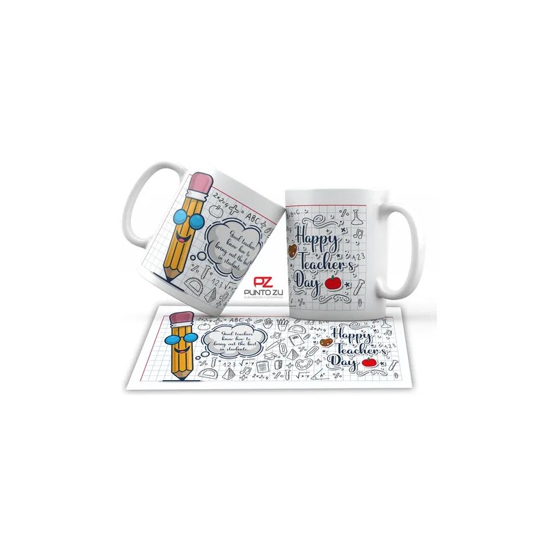 Taza Día Del Maestro Maestra Teacher Miss Con Nombre Y