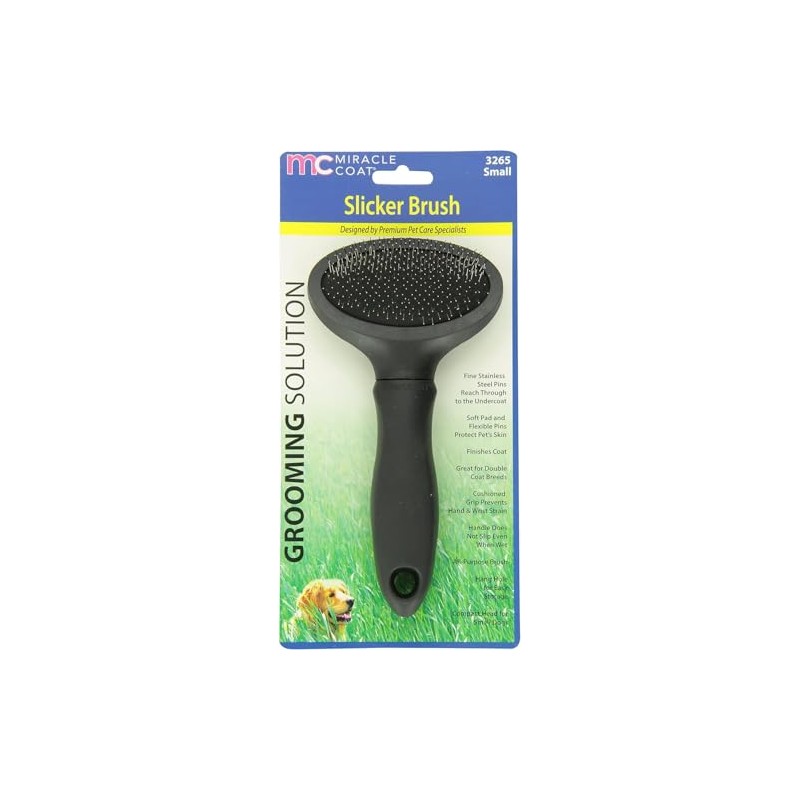 Miracle Care Slicker Brush for Dogs and Cats, Pet Hair