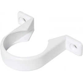 40mm Waste Pipe Clips, Waste Compression and Push-Fit Fittings (Pack of 100)-White