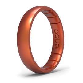 Enso Rings Thin Legends Silicone Ring – Stackable Multi Color Unisex Wedding Engagement Band – Thin Minimalist Band – 4.3mm Wide, 1.75mm Thick (Phoenix, 4)