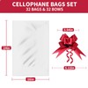 TUXIYA 32 PCS Large Cellophane Bags, 16x24inches Cellophane Wrap for