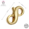 MY-BEAD Infinity Chain Clasp 925 Silver 14 K Gold-Plated Double
