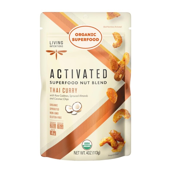 Living Intentions Sprouted Trail Mix, Mango picante, 7 onzas