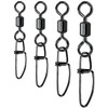 JENZI Rolling Swivel with Crosslock Carabiner Black Nickel Size 4 35 kg
