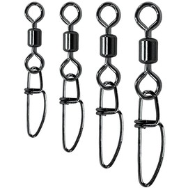 JENZI Rolling Swivel with Crosslock Carabiner Black Nickel Size 4 35 kg
