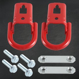 HIMARKLIF 2PCS Tow Hooks Accessories Red Compatible with Ford F150 2015 2016 2017 2018 2019 Replace#: FL3Z17N808A FL3Z-17N808-A