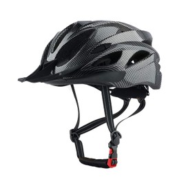 Adult Cycling Bike Helmet, Lightweight and Adjustable with Pads&Visor for Men and Women,Premium Quality Airflow Unisex Bike Helmet,Suggested Fit 57-62 cm (Black)