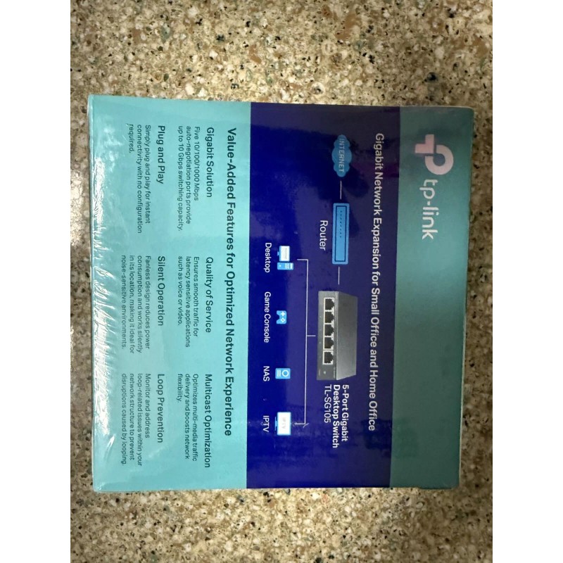 TP-Link TL-SG105, 5 Port Gigabit Unmanaged Ethernet Switch, Network Hub,