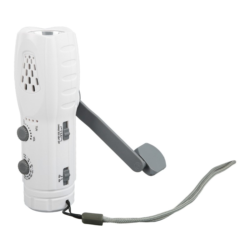 Hand Crank Flashlight Radio Portable Multifunctional Support AM FM SOS