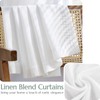 jinchan Linen Blend White Curtains 108 Inches Extra Long for