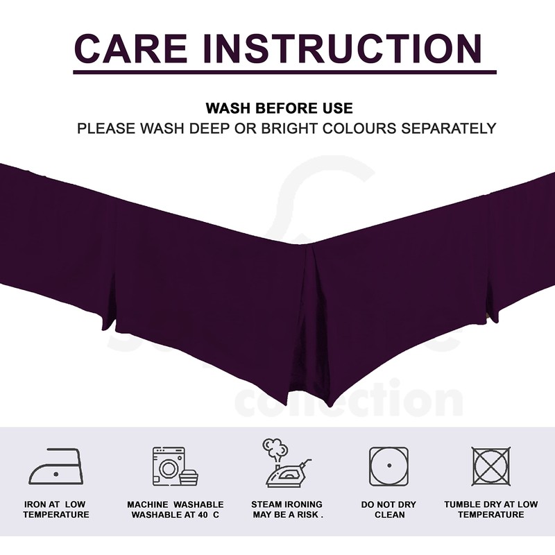 Sapphire Collection PLAIN DYED POLY COTTON PLEATED PLATFORM BASE VALANCE