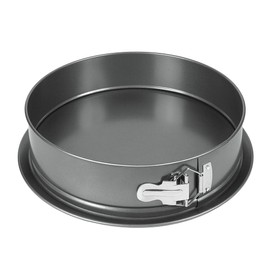 wenco Springform Cake Tin, 26 cm Diameter, Round Cake Tin Made of Non-Stick Steel, Leak-proof Edge, 7 cm High, Perfect for Cakes, Tarts & Quiches, Ergonomic Stainless Steel Closure, Black