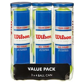 Wilson Tour Competition 4 Tennis Ball Can 3 Pack