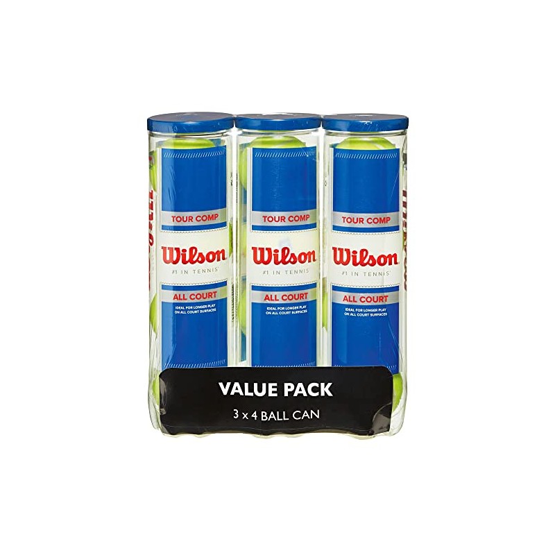 Wilson Tour Competition 4 Tennis Ball Can 3 Pack