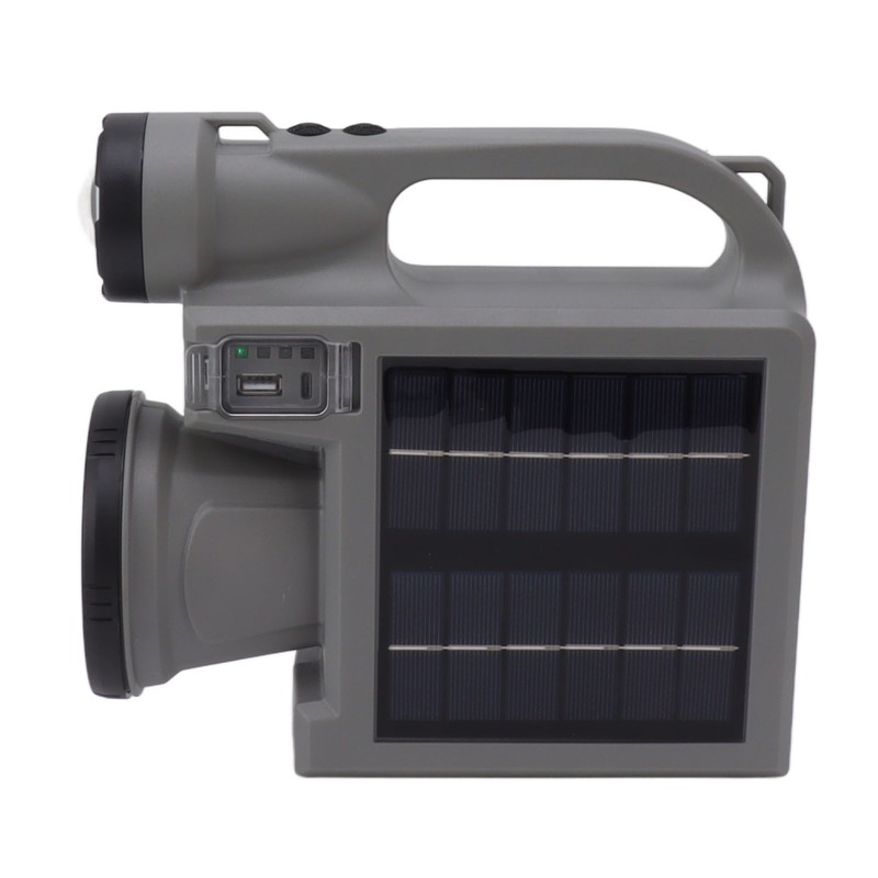 Solar Flashlight Handheld LED Spot Light Flashlight with Dual Side