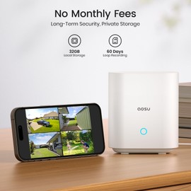 AOSU 2K Add-on Camera for SolarCam Pro System, Requires SolarCam/WirelessCam HomeBase (NOT Doorbell HomeBase)