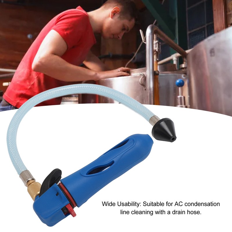 AC Drain Line Cleaner Tool with Hose ABS Brass Easy
