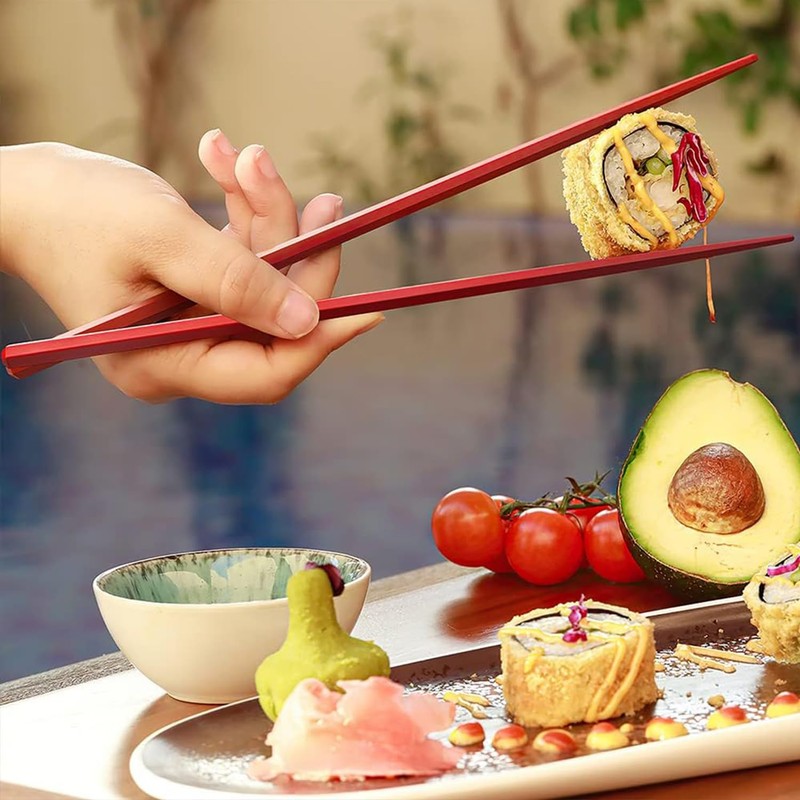 5 Pairs Fiberglass Chopsticks Reusable Fiberglass Chopsticks Dishwasher Safe Lightweight