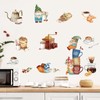 decalmile Kitchen Gnome Wall Decals Coffee Tea Cup Wall Stickers
