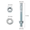 Wensilon 3/8x5" 10Pcs Inch Standard Fasteners for Heavy-Duty Zinc Wedge