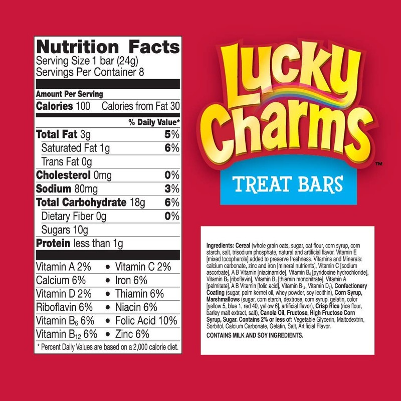 Lucky Charms, Marshmallow Treats, 6.8 oz (Pack of 3)