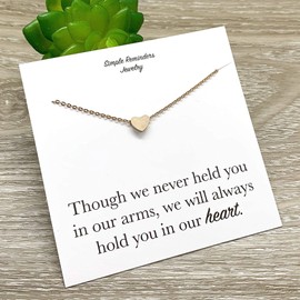 Miscarriage Message Card, Rose Gold Heart Necklace (Box) Pregnancy Loss, Miss Fit Boutique