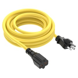 25-Ft 12AWG Nema 5-20P Extension Cord Nema 5-20 Heavy Duty 20Amp-Extension Cable, 20 Amp 125V Plug to (4 in 1) 5-20R, 5-15R, 6-15R, 6-20R Female T Blade Plug Adapter Cable, 125V 20A AC Power Cord